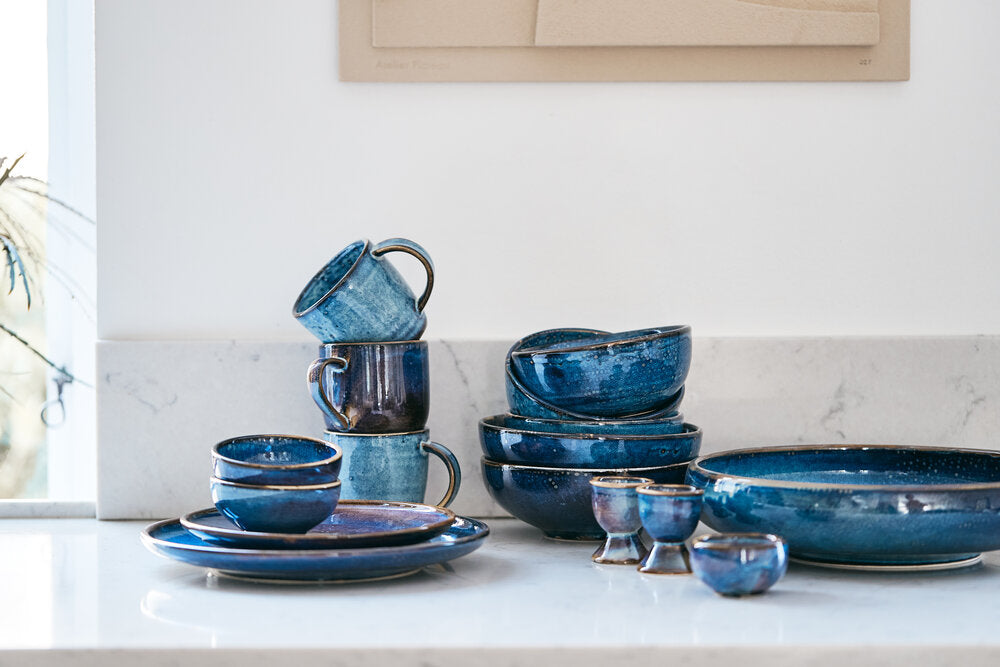 Space dyb tallerken, Aqua Blue - Ø29,5 cm.